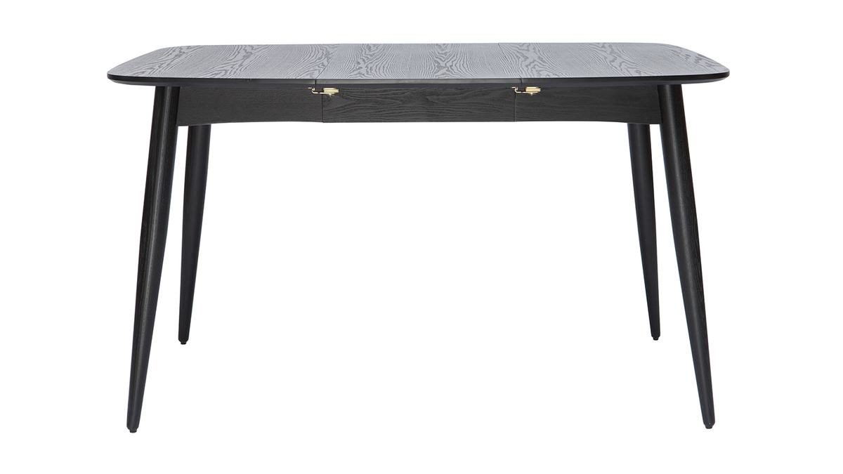 Mesa de comedor extensible negra L90-130 cm NORDECO