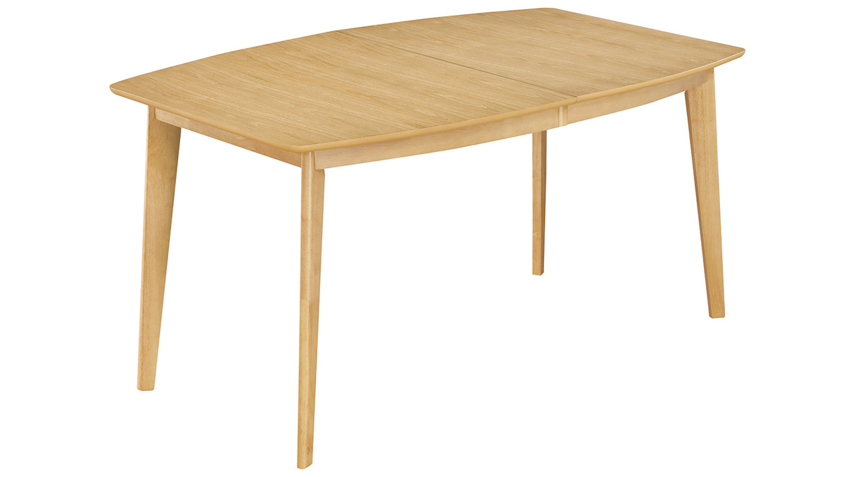 Mesa de comedor extensible nórdica en madera clara L150-200 LEENA