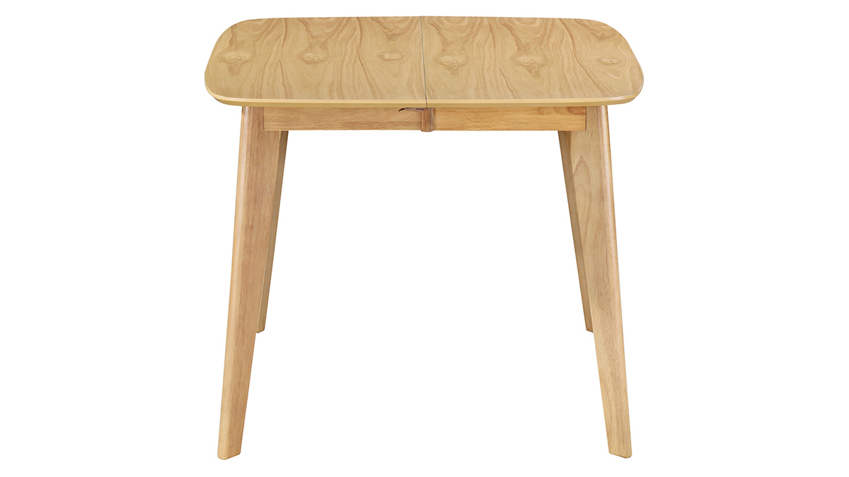 Mesa de comedor extensible nórdica en madera clara L90-130 LEENA