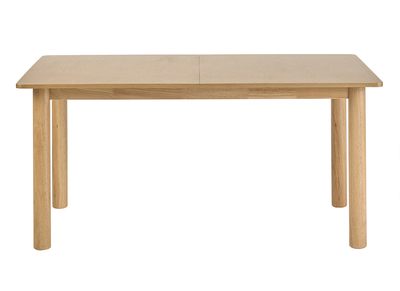 Mesa de comedor extensible rectangular de madera clara fresno L160-210 cm CLAUDIE
