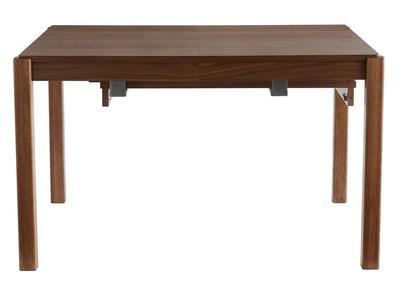 Mesa de comedor extensible rectangular nórdica con acabado en nogal 125-238 cm AGALI