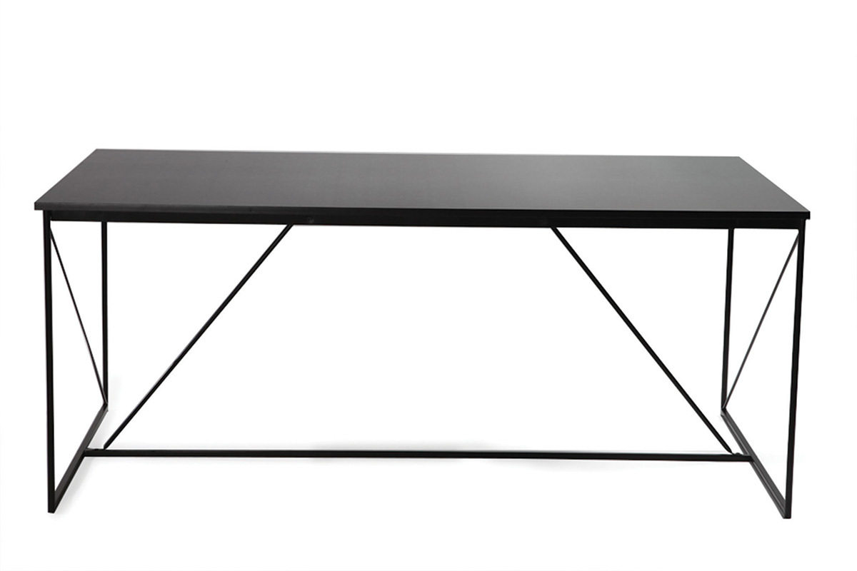 Mesa de comedor fija diseo gris y negro WALT