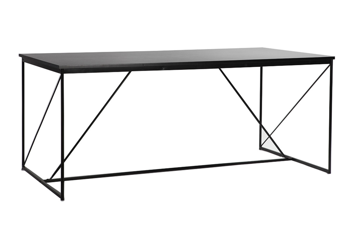 Mesa de comedor fija diseo gris y negro WALT