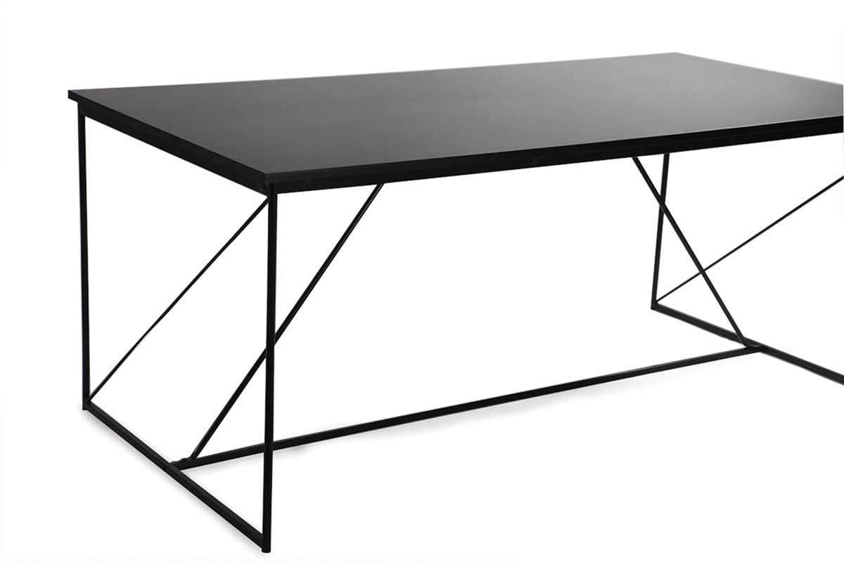 Mesa de comedor fija diseo gris y negro WALT