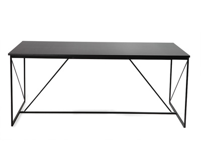 Mesa de comedor fija dise&ntilde;o gris y negro WALT