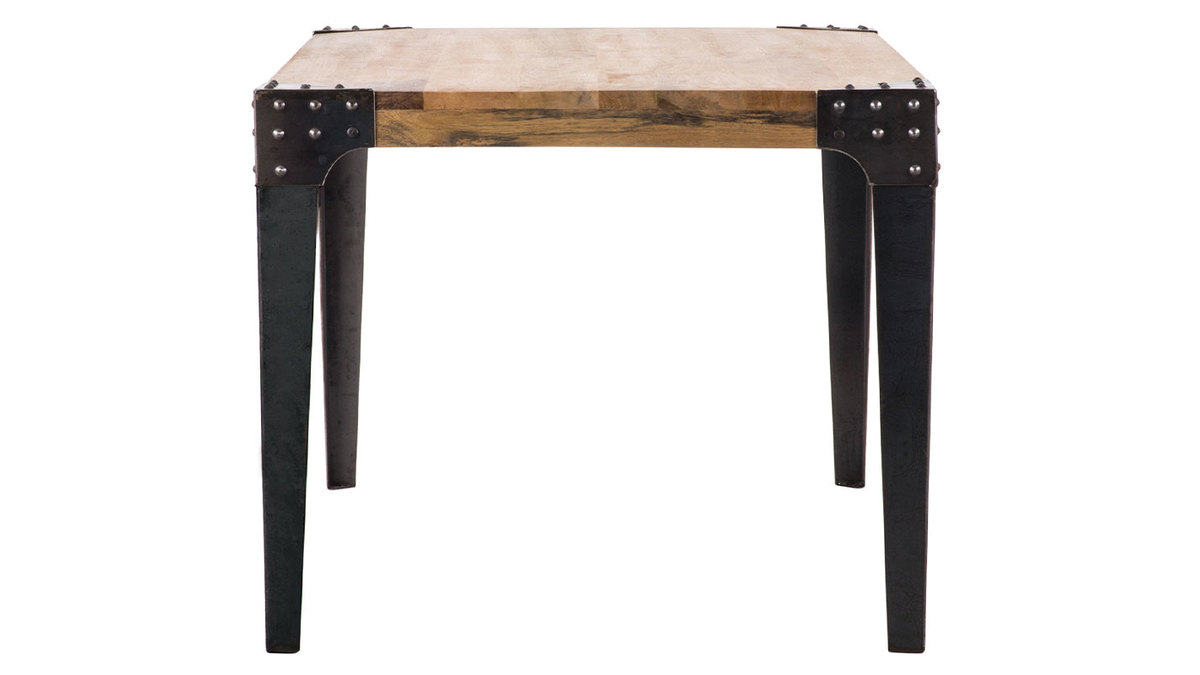 Mesa de comedor industrial acero y madera L160 MADISON