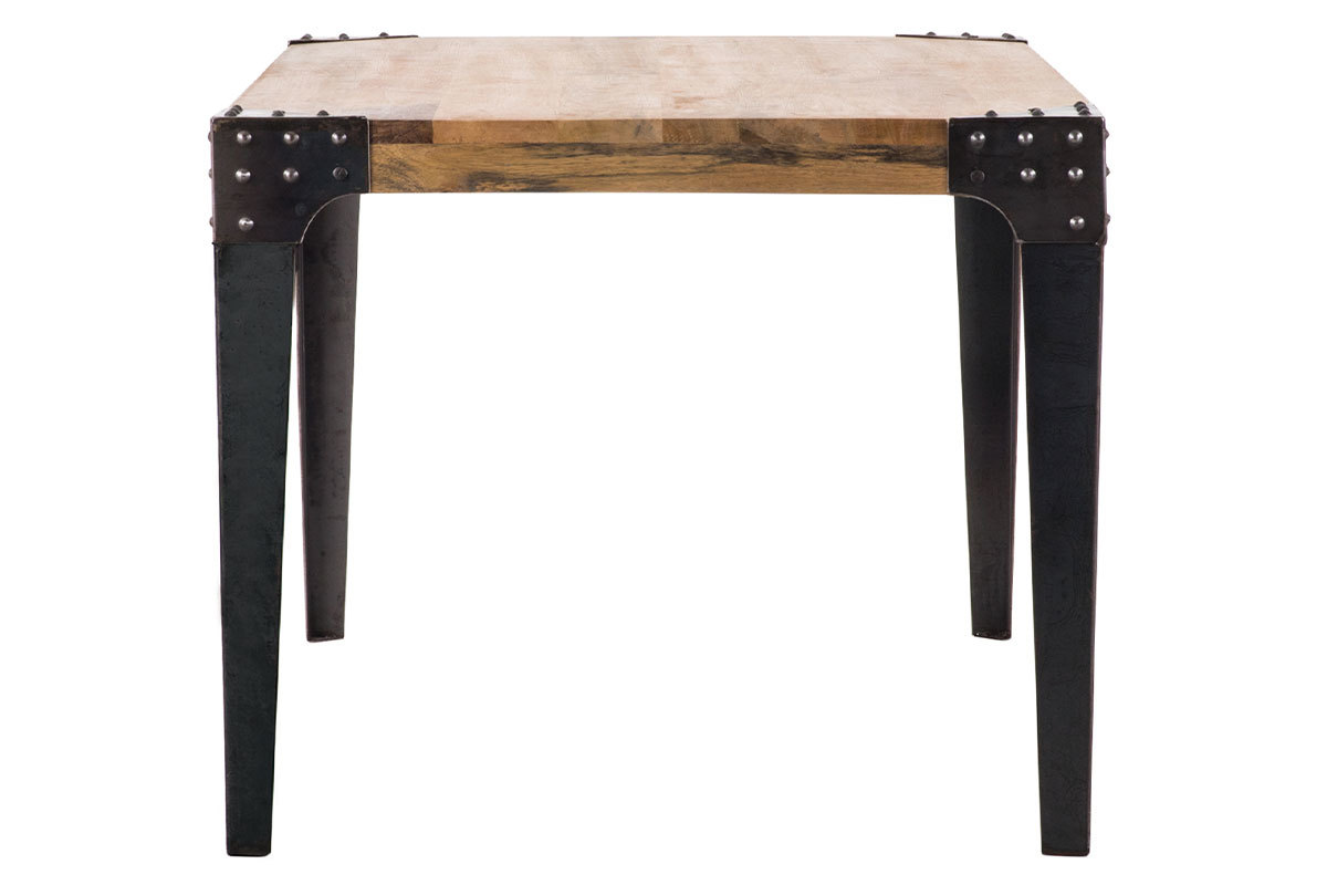 Mesa de comedor industrial acero y madera L160 MADISON