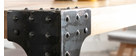 Mesa de comedor industrial acero y madera L160 MADISON