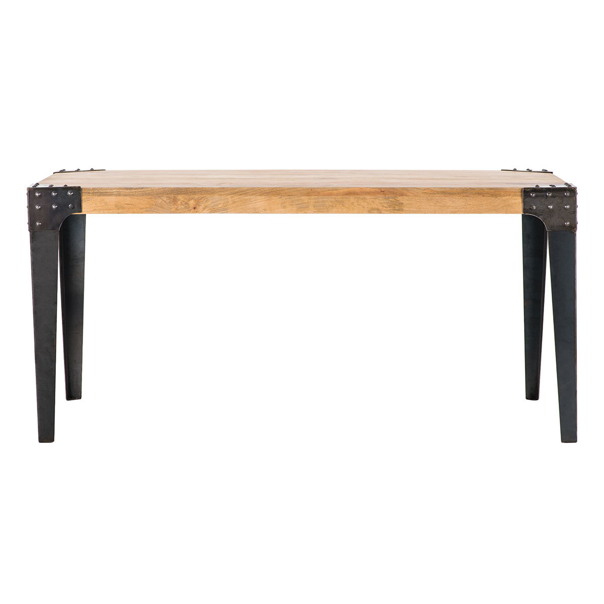 Mesa de comedor industrial acero y madera L160 MADISON