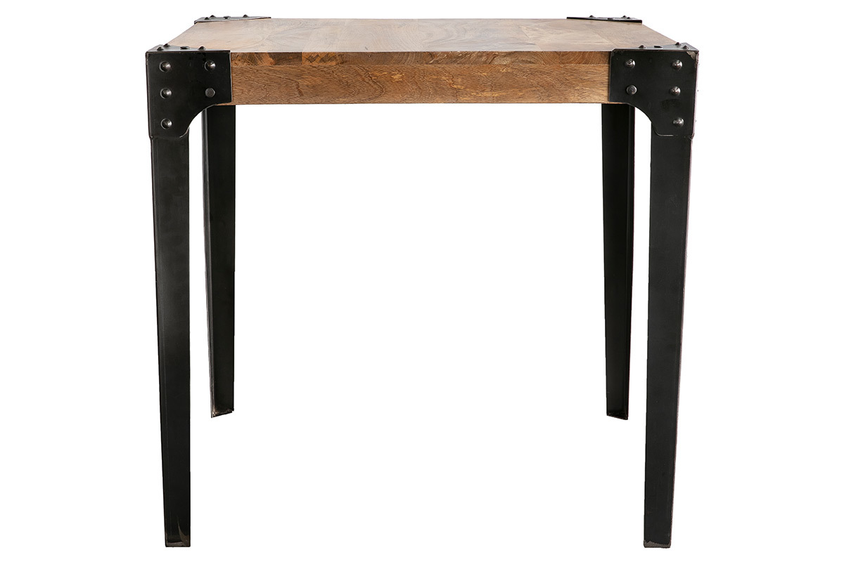 Mesa de comedor industrial acero y madera L80 MADISON