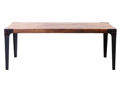 Mesa de comedor industrial acero y madera MADISON