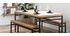 Mesa de comedor industrial mango bruto y metal L160 YPSTER