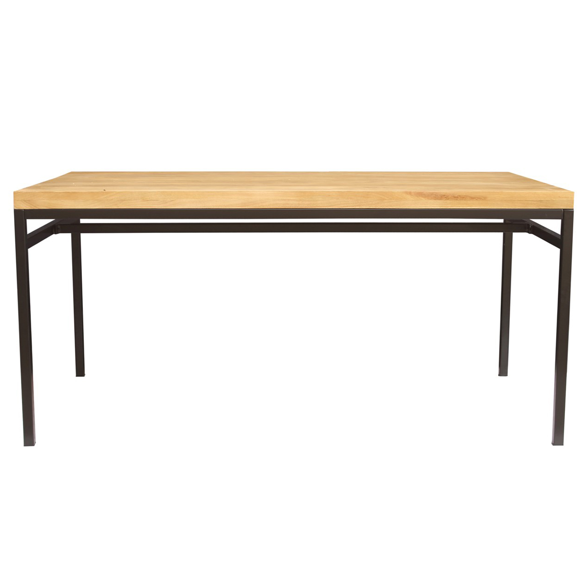 Mesa de comedor industrial mango bruto y metal L160 YPSTER