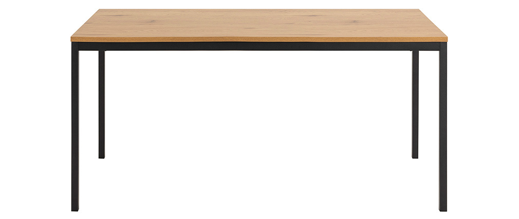Mesa de comedor industrial metal y madera L160 cm TRESCA
