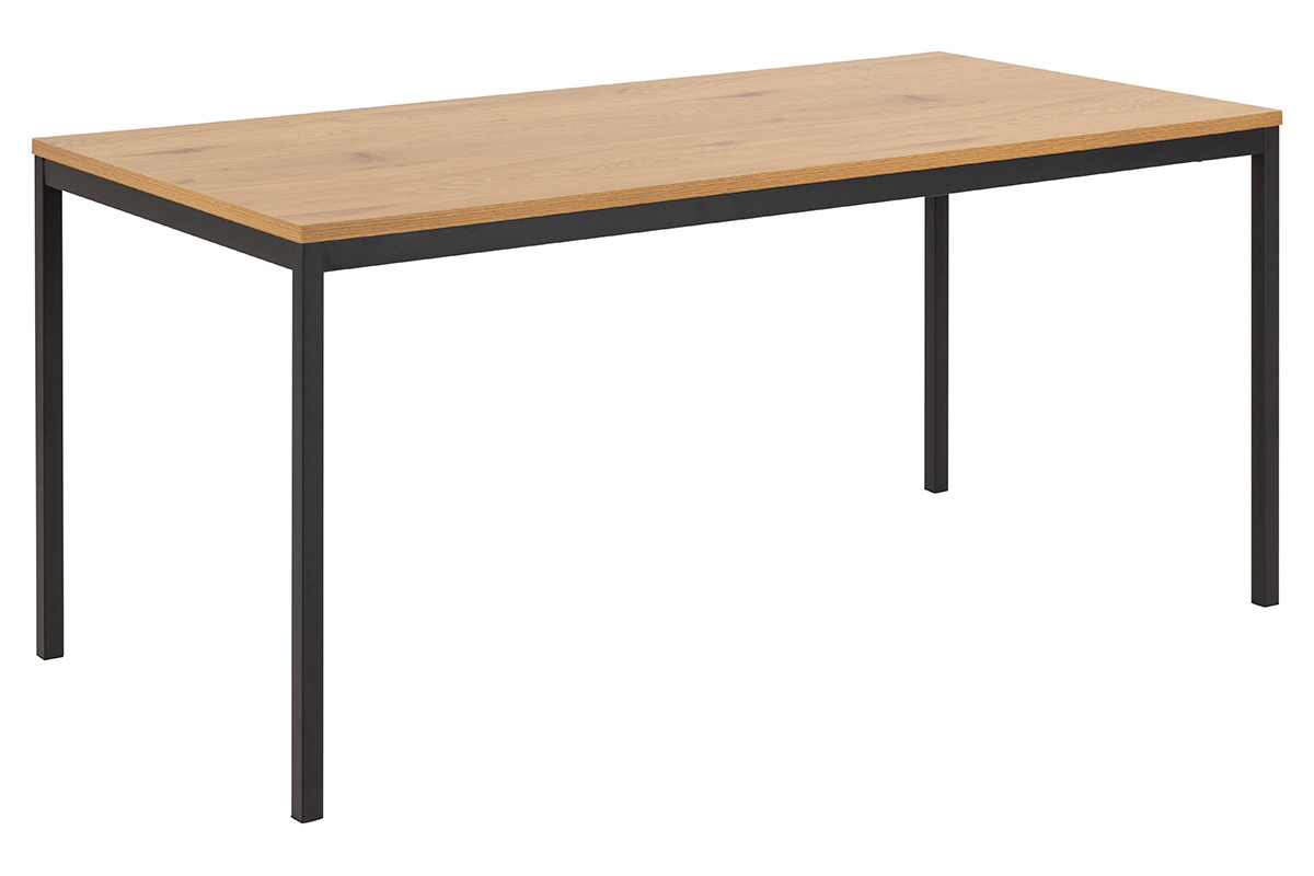 Mesa de comedor industrial metal y madera L160 cm TRESCA