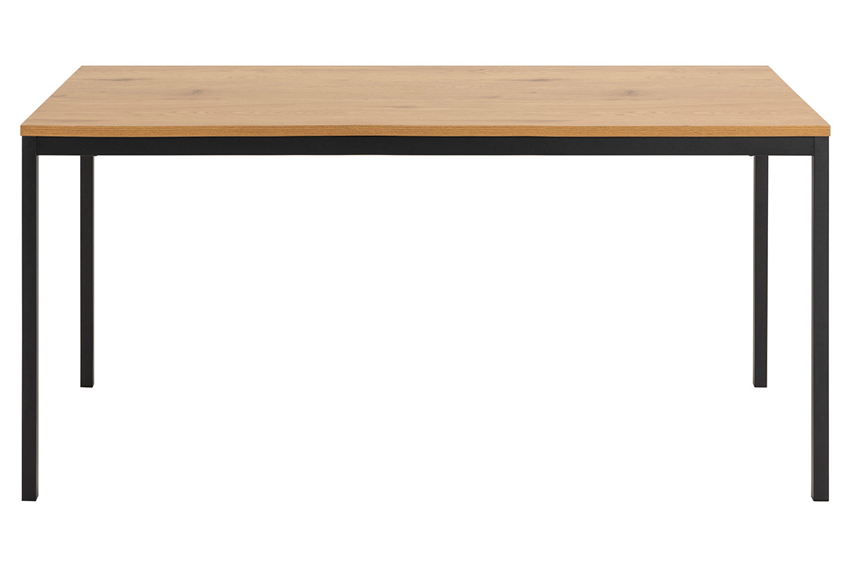 Mesa de comedor industrial metal y madera L160 cm TRESCA