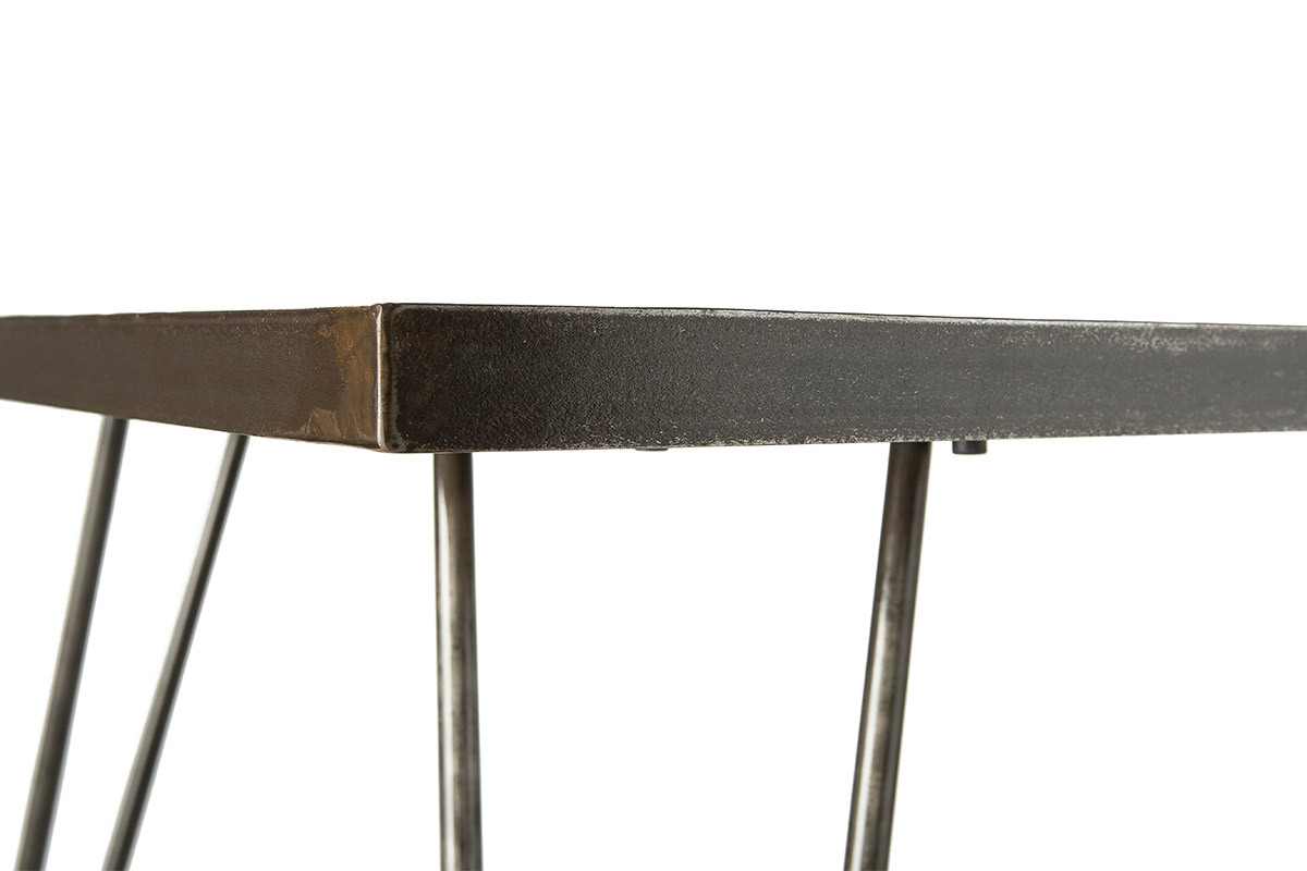 Mesa de comedor industrial rectangular madera metal L160 ATELIER