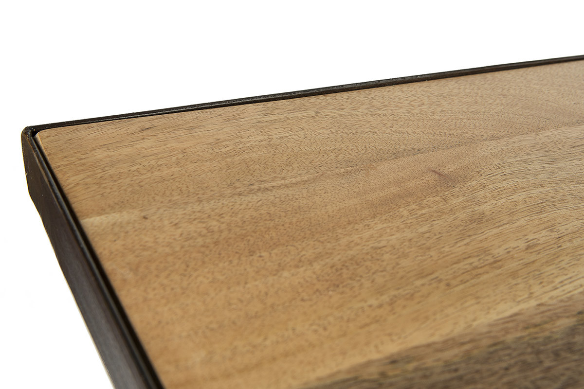 Mesa de comedor industrial rectangular madera metal L160 ATELIER