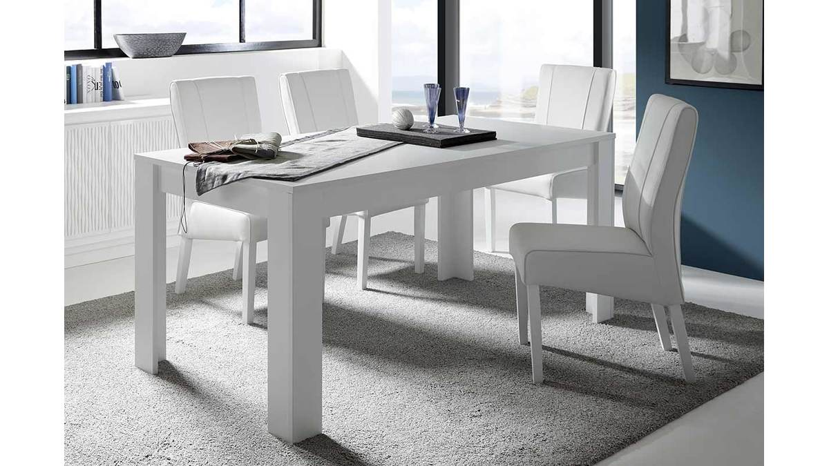 Mesa de comedor moderna blanca 180 cm LAND