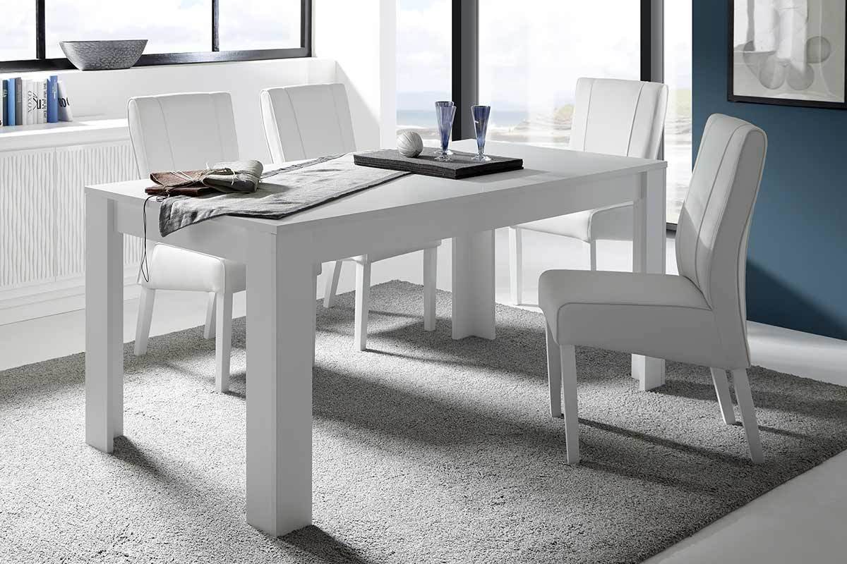 Mesa de comedor moderna blanca 180 cm LAND