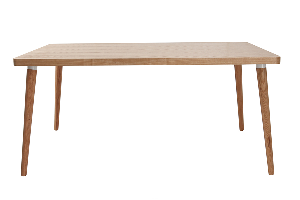 Mesa de comedor moderna en roble claro L160 TOTEM