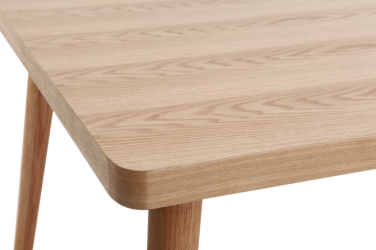Mesa de comedor moderna en roble claro L160 TOTEM