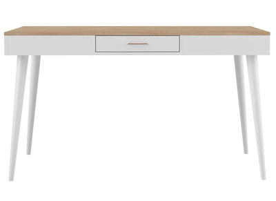 Mesa de comedor nórdica madera y blanca STRIPE - Mesa de comedor nórdica madera y blanca STRIPE