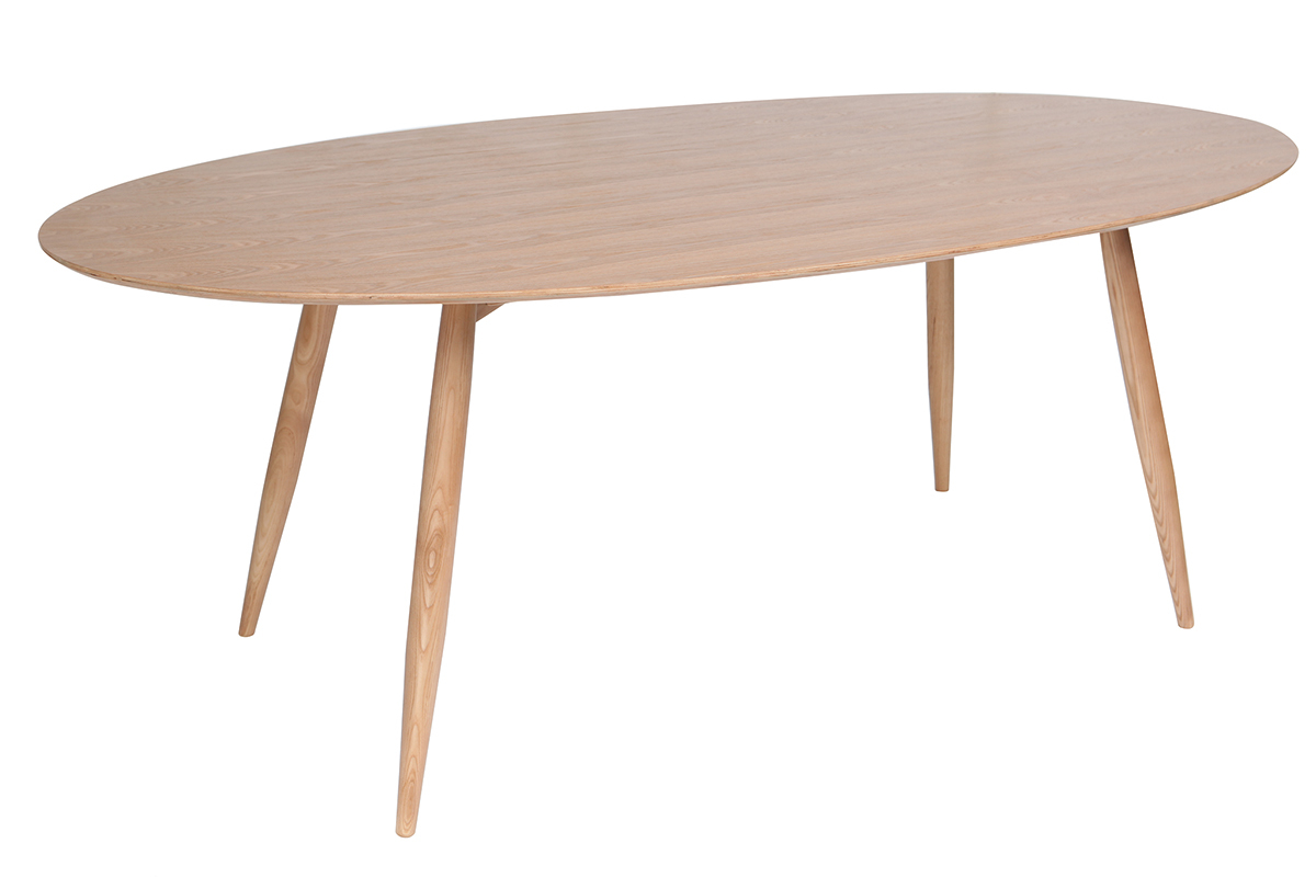 Mesa de comedor oval Table  manger ovale frne naturel L200 BALTIK