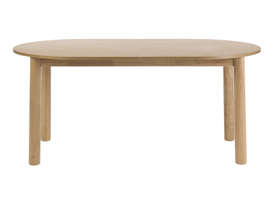 Mesa de comedor ovalada extensible de madera clara fresno L180-230 cm CLAUDIE