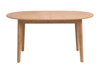 Mesa de comedor ovalada extensible de madera clara roble L150-200 cm ANSEL
