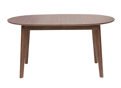 Mesa de comedor ovalada extensible de madera oscura nogal L150-200 cm ANSEL