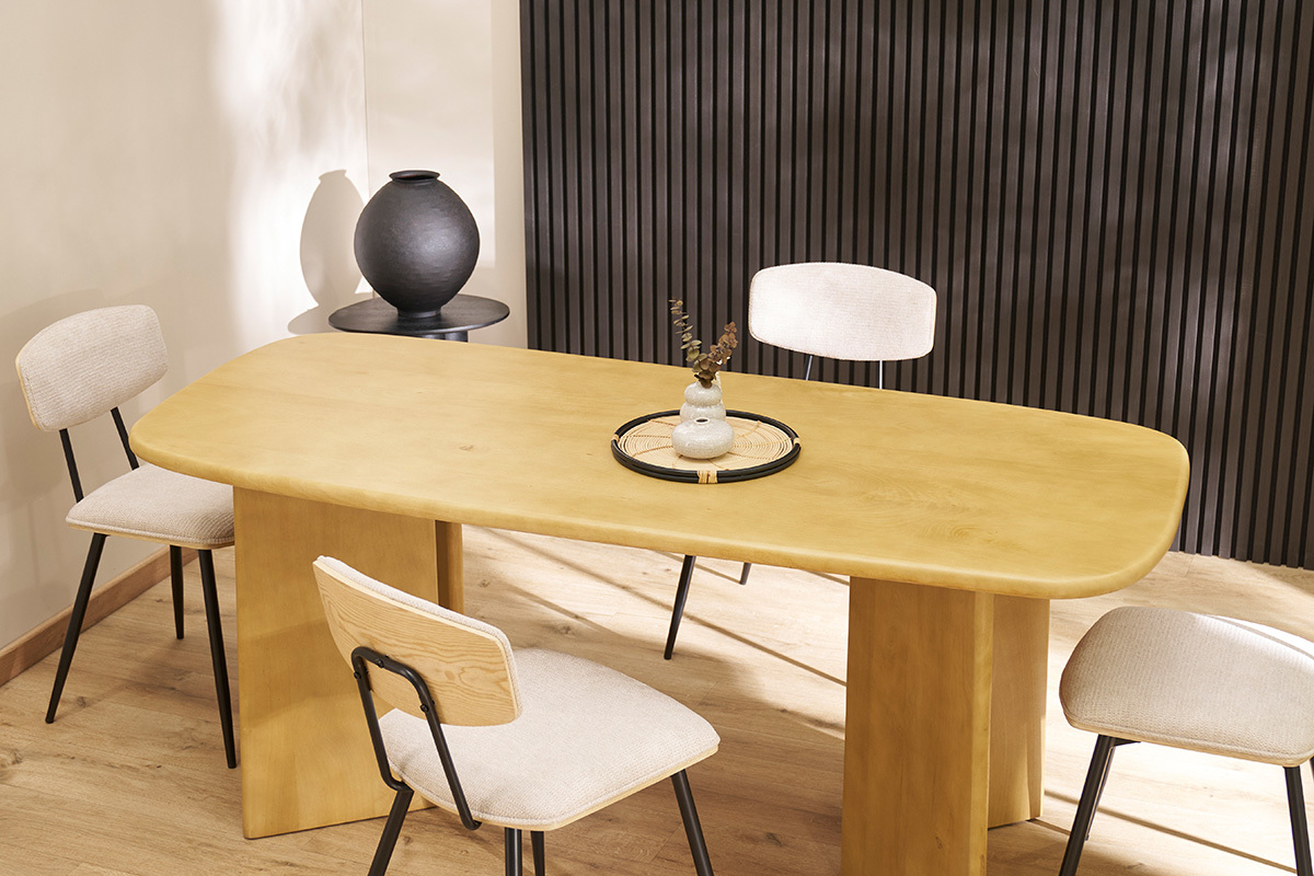 Mesa de comedor rectangular de madera de mango macizo L180 cm SOTA