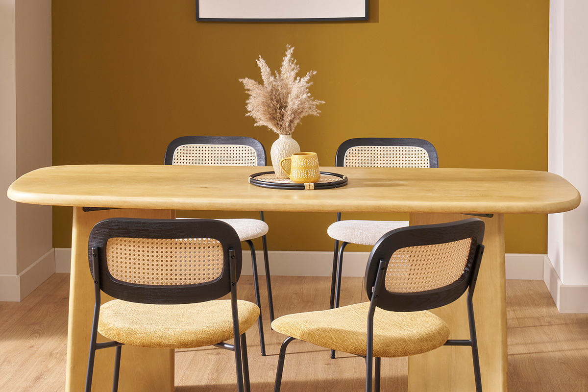 Mesa de comedor rectangular de madera de mango macizo L180 cm SOTA