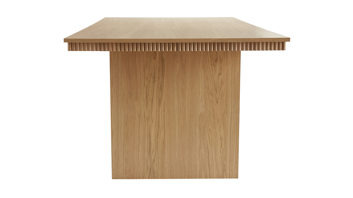 Mesa de comedor rectangular de madera de roble claro 200 cm EVASION