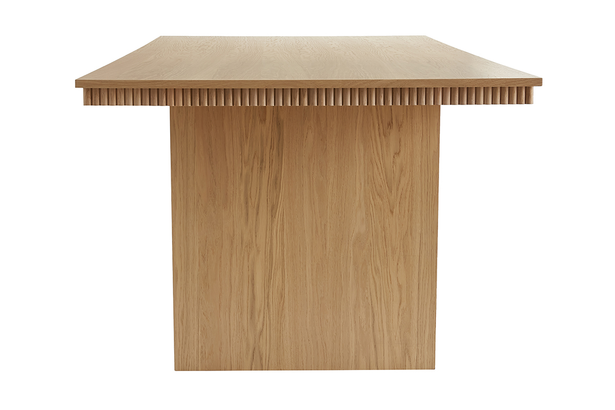 Mesa de comedor rectangular de madera de roble claro 200 cm EVASION