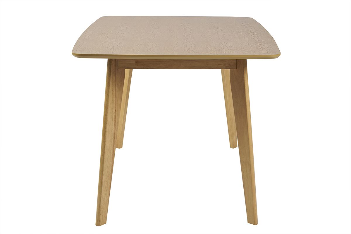 Mesa de comedor rectangular escandinava de madera clara roble L150 cm LEENA