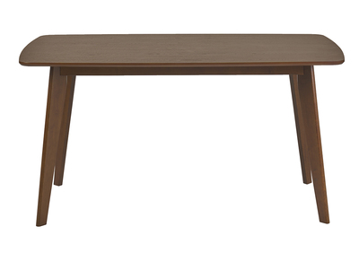 Mesa de comedor rectangular escandinava de madera oscura nogal L150 cm LEENA
