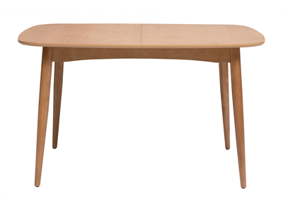 Mesa de comedor rectangular extensible de madera clara roble L130-160 cm HELMA