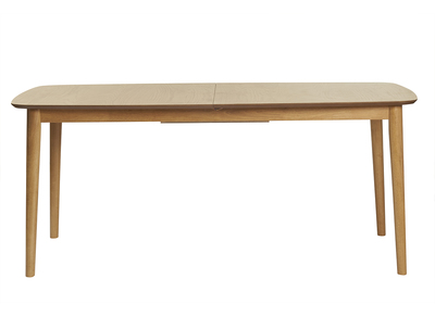 Mesa de comedor rectangular extensible de madera de roble claro 180-220 cm EGO