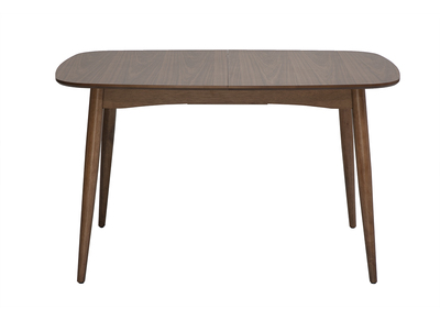 Mesa de comedor rectangular extensible de madera oscura nogal L130-160 cm HELMA