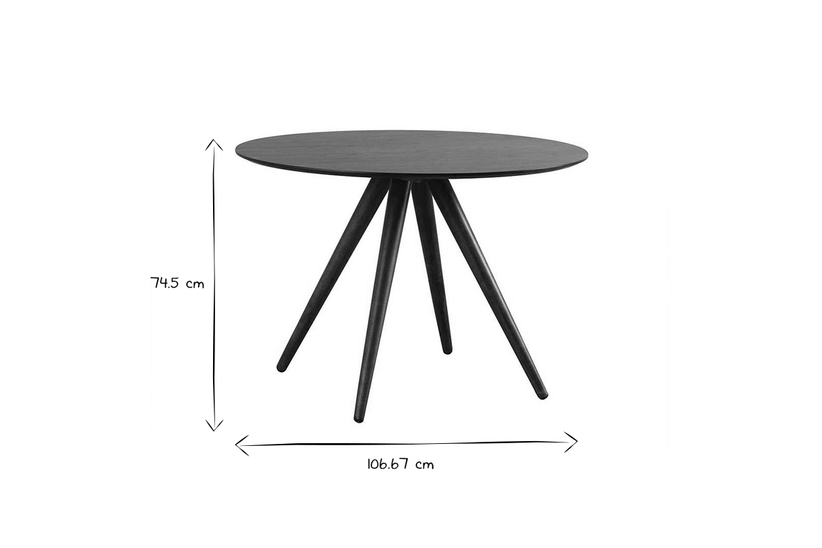 Mesa de comedor redonda diseo nogal D106 WALFORD