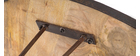 Mesa de comedor redonda industrial madera metal D125 ATELIER