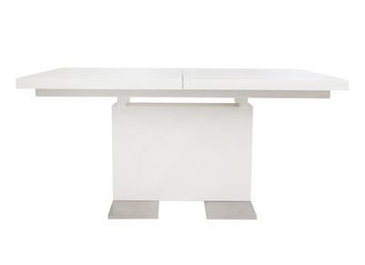 Mesa de dise&ntilde;o extensible lacada blanca NEMIA