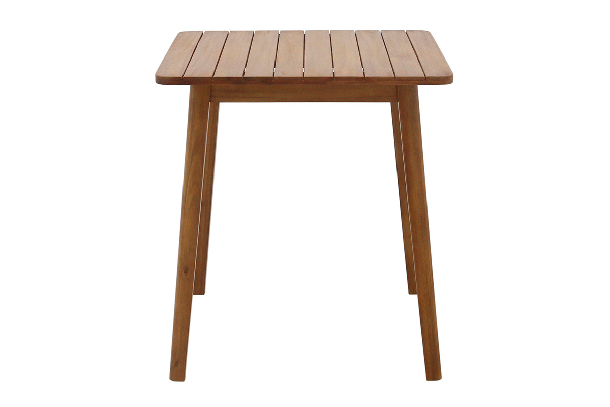 Mesa de jard�n cuadrada de madera maciza L70 cm ADELIE