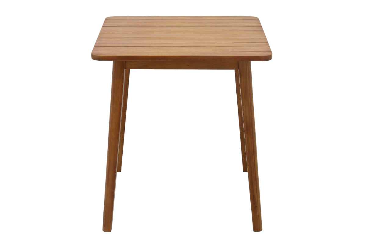 Mesa de jard�n cuadrada de madera maciza L70 cm ADELIE