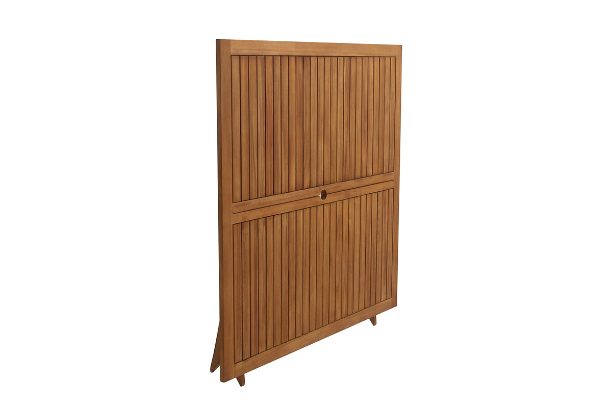 Mesa de jardín cuadrada plegable de madera maciza 140 cm SANTIAGO