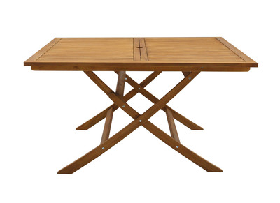 Mesa de jardín cuadrada plegable de madera maciza 140 cm SANTIAGO