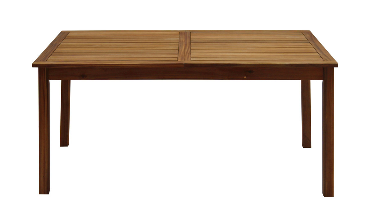 Mesa de jardn extensible de madera maciza 160-210 cm MAYEL