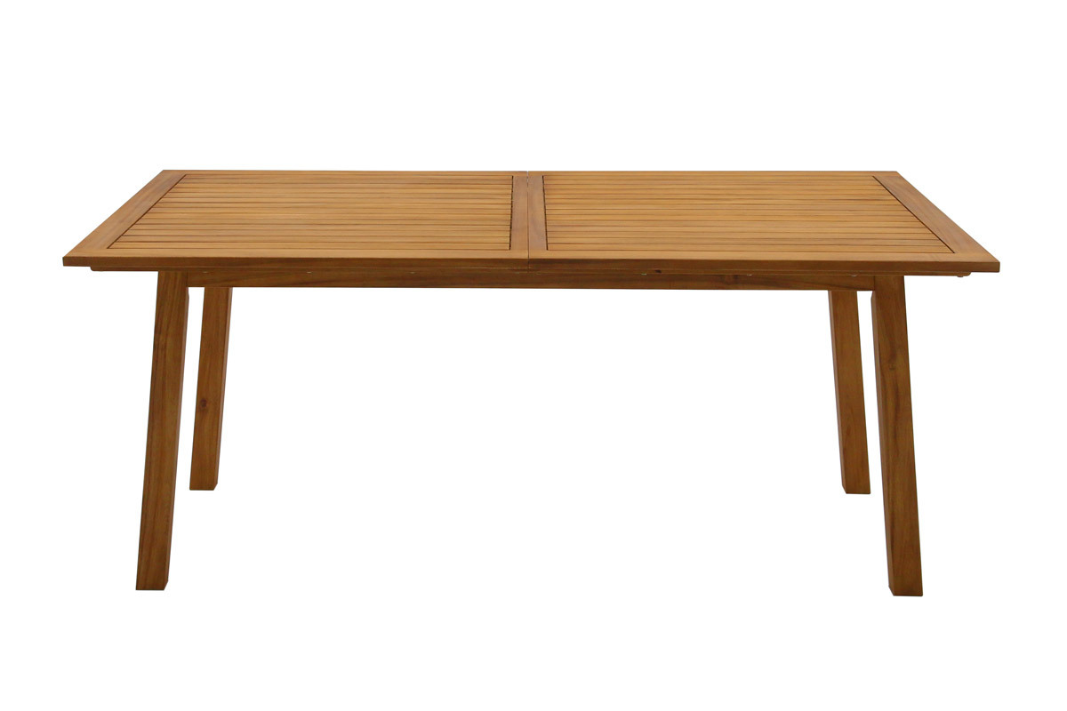 Mesa de jardn extensible de madera maciza 180-240 cm MAYEL