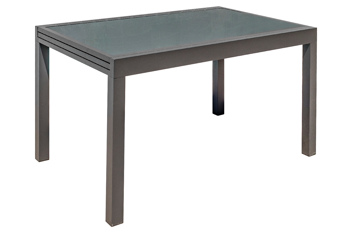 Mesa de jardn extensible gris antracita L135-270 cm PORTOFINO